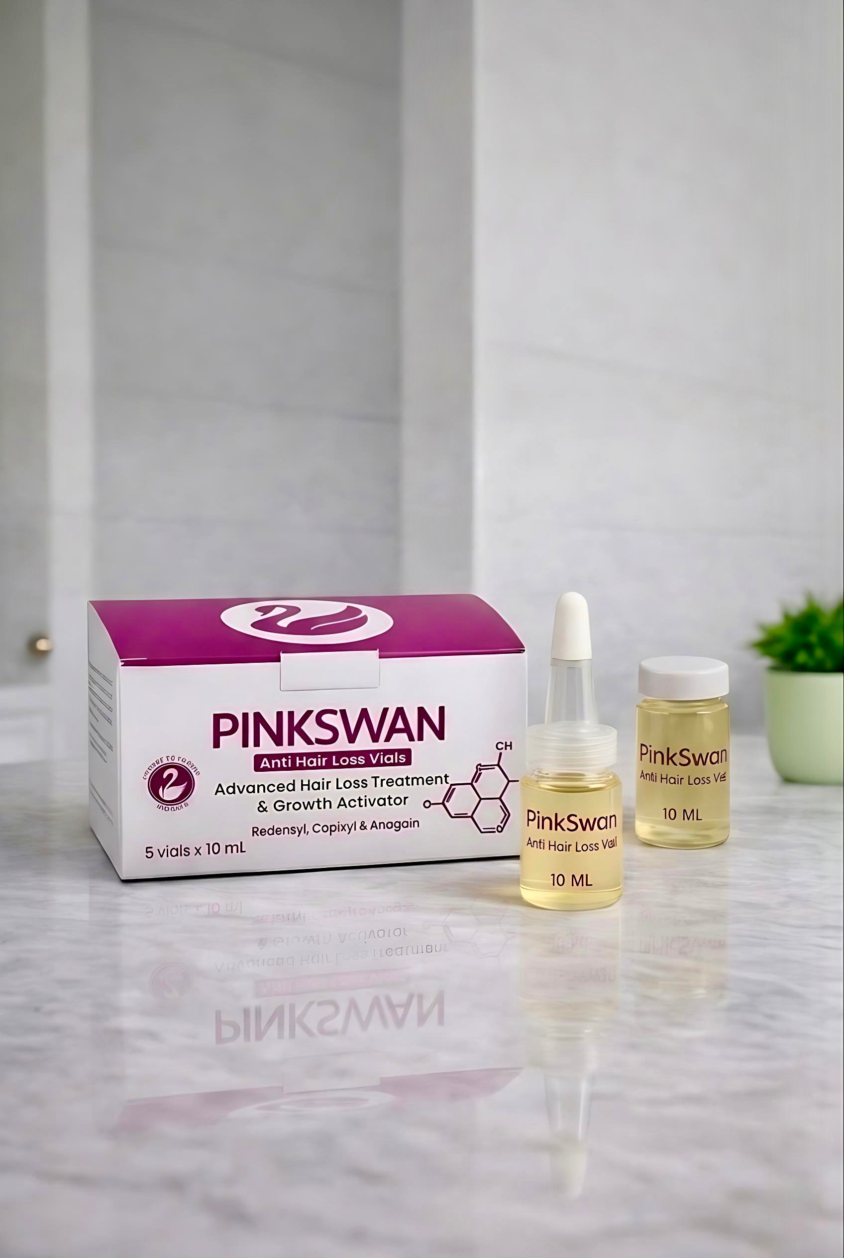 PINKSWAN ANTI-HAIR LOSS AMPOULES  5 Ampoules × 10 mL / pack